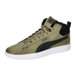 PUMA Unisex Smash 3.0 Mid Wtr Baskets, Olive Drab Black White Green, 36 EU