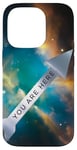 Coque pour iPhone 14 Pro Galaxy Science Geek Gifts T-shirt « You Are Here » Deep Space