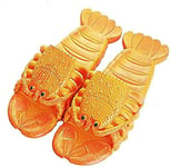 Homard Pantoufles D'été Drôle Animal Tongs Enfants Mignon Chaussures De Plage Femmes Doux Creative Sandales Douche Hommes Casual Diapositives Étanches,44/45 EU,Orange