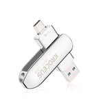 128GB USB C Memory Stick, KROCEUS 2 in 1 USB C Flash Drive USB 3.0 Type C USB Stick Dual OTG Thumb Pen Drive,for Android Smartphone,Tablet,PC External Storage