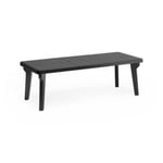 Table d'extérieur Dhristo, Etagère rectangulaire, Table de jardin ou de bar extensible, 160-220x90h74 cm , Anthracite