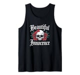 Beautiful Innocence Cute Skull and Roses Dark Edgy Sarcastic Tank Top