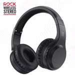 Rock BT Wireless Bluetooth On-Ear Headphones Black UK