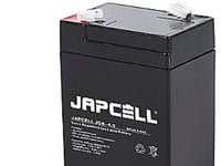 Japcell Agm-Batteri 6V - Jc6-4.5, 4,5Ah 4,8Mm Terminaler Blybatteri