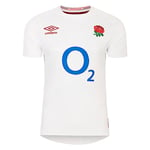 Umbro Mens England Home Pro Jersey Short Sleeve Top White M