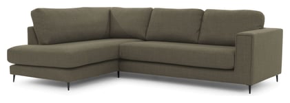 UNO Bernadotte Sofa m. chaiselong 3-pers. open venstre, Grønn