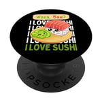 Wasa Bea I Love Sushi mignon wasabi nourriture Kawaii couple cadeau PopSockets PopGrip Adhésif