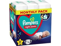 Pampers Nattblöjor, Storlek 6, 76 Blöjor, 15+ Kg