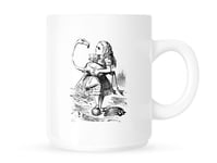 ALICE IN WONDERLAND ALICE AND FLAMINGO - MUG/CUP - LEWIS CARROLL ORIGINAL ART