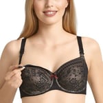 Anita BH Fleur Underwire Nursing Bra Svart polyamid E 70 Dame