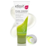 efasit Crème pour les pieds avec embout éponge, 75 ml – Crème pour les pieds secs avec applicateur, application sans mains collantes grâce à l'éponge à crème, crème pour les pieds à l'urée, pénètre