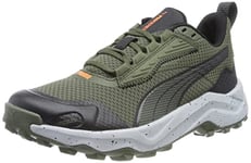 PUMA Mixte Obstruct Profoam Chaussure de Course sur Route, Green Moss Black Ultra Orange, 40.5 EU