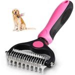 Jusch - Brosse Poil Chien Brosse Chat, Râteaux de Démêlage chiens, Brosse Toilettage Enlever Poils, Peigne de Toilettage pour Sous Poil Élimine Les