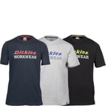 Dickies Workwear Mens Rutland Graphic Print T-Shirt (Pack Of 3) - L