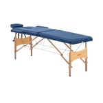 physa Hopfällbar massagebänk - 185 x 60 63-86 cm 227 kg Blå