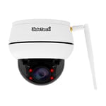 JideTech Caméra de sécurité WiFi PTZ extérieure 5MP, caméra IP dôme, Zoom Optique 4X, Audio bidirectionnel intégré, détection de Mouvement humanoïde, Vision Nocturne IR 30 m, étanche IP66