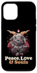 Coque pour iPhone 12/12 Pro Paix Love Souls Démon Chèvre Pentagramme Satanique Mignon Baphomet