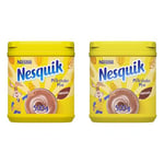 Nesquik Chocolate Flavoured Milkshake Powder, For Milk, Fortified with Vitamin D, Breakfast, After School Snack, 500g Tub (Pack of 2)