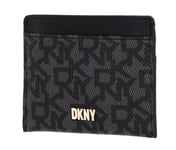 DKNY Women Bryant Credit Card Holder in Coated Logo Travel Accessory Envelope, Black, One Size