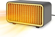 Chauffage D'Appoint, Radiateur Soufflant, Mini Chauffage Electrique Portable Silencieux De 1000 W Avec 2 Modes, Protection Contre La Surchauffe Et Le Renversement, Pour Bureau De Chambre À Coucher