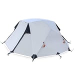 Tentes de camping CKQ-KQ pour tente de camping Coleman Double poteau en aluminium multijoueur tente de plage sauvage 4 saisons (couleur : gris, taille : 255 x 215 x 110 cm)