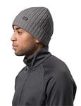 Jack Wolfskin Unisex Stormlock Rip Knit Cap Windproof Hat, Grey Heather