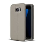 samsung Samsung Galaxy S7 Edge Leather Texture Case Grey