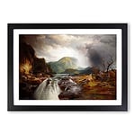 Big Box Art The Wilds of Lake Superior by Thomas Moran Framed Wall Art Picture Print Ready to Hang, Black A2 (62 x 45 cm)