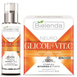 Bielenda Neuro Glicol Vit C Exfoliating Night Cream & Rejuvenating Night Serum 