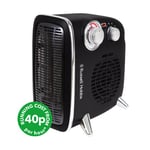 1800W Russell Hobbs Black Retro Fan Heater