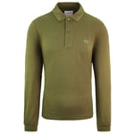 Lacoste Classic Fit Mens Khaki Polo Shirt Cotton - Size X-Small