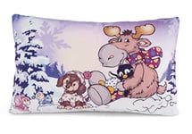 NICI- Coussin « Cosy Winter » 43x25cm Violet-Oreiller Doux et Durable pour Les garçons, Les Filles, Les bébés et Les Amateurs de Peluches-Idéal Non Seulement pour la Maison, 49330