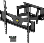 Support Mural TV Orientable et Inclinable, Support TV Mouvement Complet avec Double Bras Solides et Robustes pour TV Plat et Incurvé LCD LED 26-65 Pouces, Jusqu'à 45KG, VESA 400x400mm