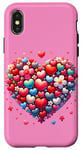 iPhone X/XS Cute Heart with Flowers and Hearts for Valentine's Day Case