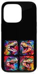 Coque pour iPhone 13 Pro Dinosaure T Rex Pop Art Dessin Coloré Peinture