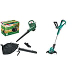 Bosch 06008B1072 Electric Leaf Blower and Vacuum UniversalGardenTidy 2300 (2300 W, collection bag 45 l, variable speed)&Trimmer ART 30 (550 W, Cutting Diameter 30 cm, in Carton Packaging)