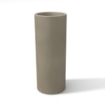 POT EN RÉSINE TAUPE TOURTERELLE AVEC CACHE POT MODERNE RÉSINE JARDIN INTÉRIEUR