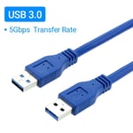 Câble d'extension USB 3.0 vers USB 3.0 mâle vers mâle,rallonge USB 2.0,transmission rapide des données pour les religions du disque dur - Type USB 3.0 Blue-1.5m