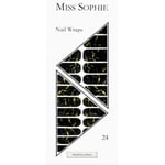 Miss Sophie Naglar Nagelfolie Marbleous Black Nail Wrap 24 Stk. (8,00 kr / 1 st.)