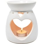 Large Oil Burner Ceramic Heart Wax Melt Burner Aromatherapy Fragrance Diffuser