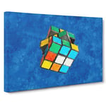 The Rubik Cube Canvas Print for Living Room Bedroom Home Office Décor, Wall Art Picture Ready to Hang, 30 x 20 Inch (76 x 50 cm)