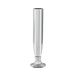 PORRO Torino Pied de Meuble en métal avec Filetage intérieur M22 Laiton chromé 10 cm