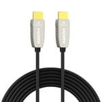 4K Hdmi Fibre Cable Optique 12M 4K@60Hz Hdmi 2.0B Supporte 18Gbps,Arc,Hdr10,Dolby Vision,Hdcp2.2,Yuv 4: 4: 4,Ultra-Fin Et Flexible