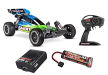 Traxxas 24054-8 Bandit 1/10 2WD Buggy RTR + Battery + USB Charger Green