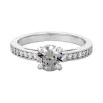 Swarovski Bague Attract, Coupe ronde, Pavé, Blanche, Métal rhodié