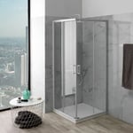 Kiamami Valentina - Cabine De Douche Quadrato 80X80 Avec Profils Blancs Venere