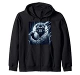 Japanese Macaque Shirt Monkey Portrait Baseball Bat Ape Face Zip Hoodie