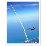 Space Shuttle Atlantis Launch Strike Eagle Patrol Foto ungerahmt Wandbild Kunstdruck Poster Home Decor Premium