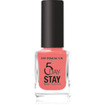 Dermacol 5 Day Stay long-lasting nail polish shade 60 Coral Island 11 ml