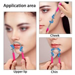 3PCS Facial Hair Removal Spring Handheld Face Epilator For Women Eyebrow Chi AUS